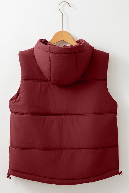 Zip-Up Hooded Puffer Vest