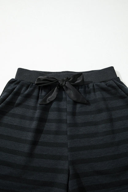 Stripe Long Sleeve Top & Shorts Set