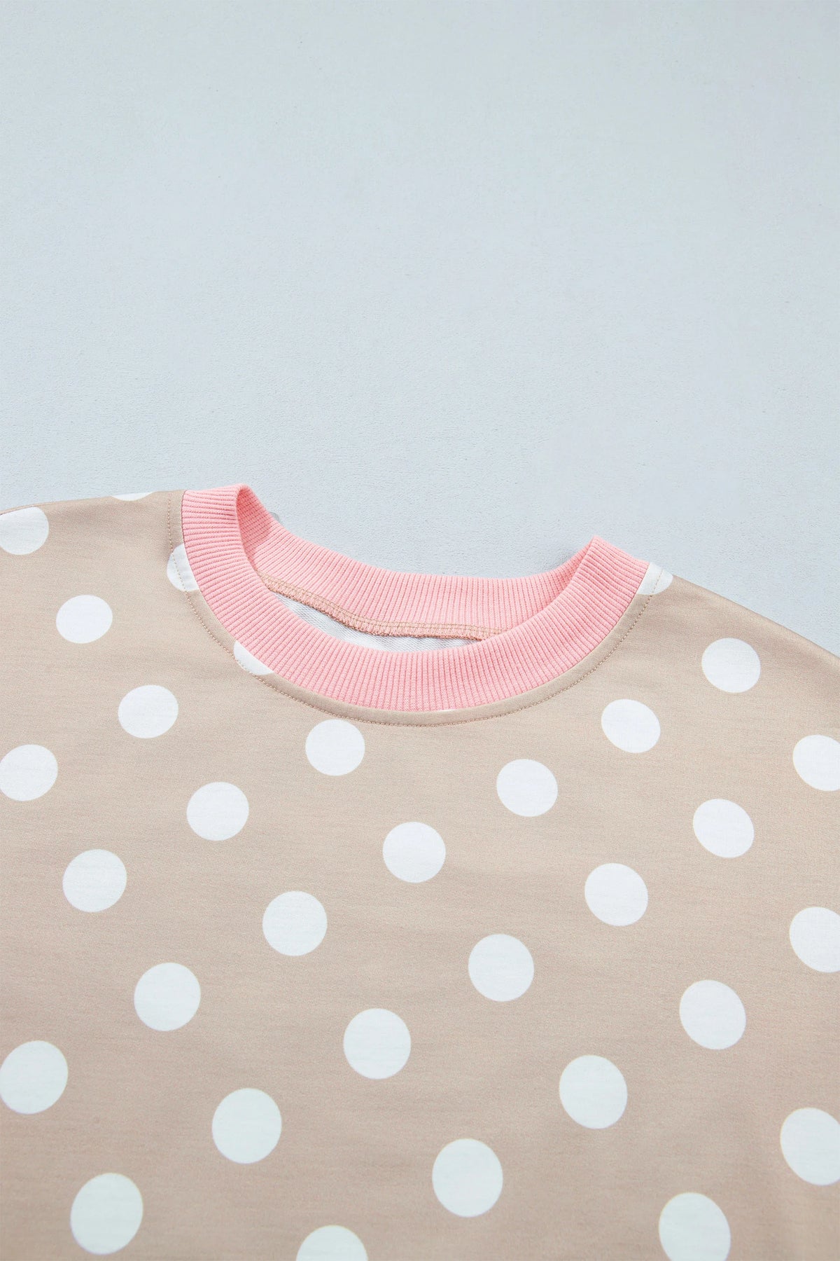 Polka Dot Long Sleeve Top & Drawstring Pants Set