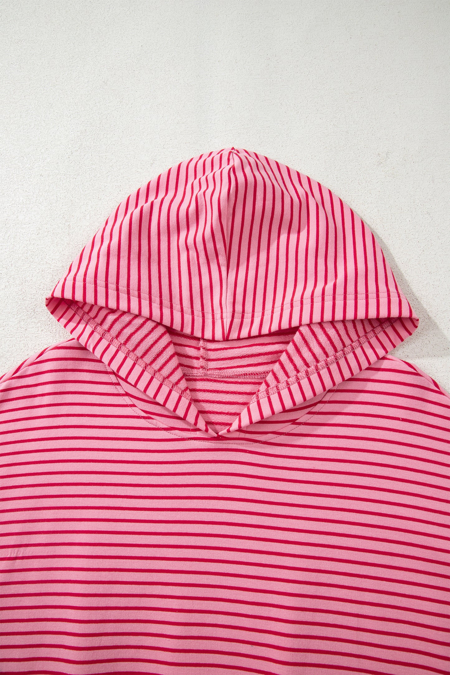 Stripe Thumbhole Drop Shoulder Sleeve Hoodie