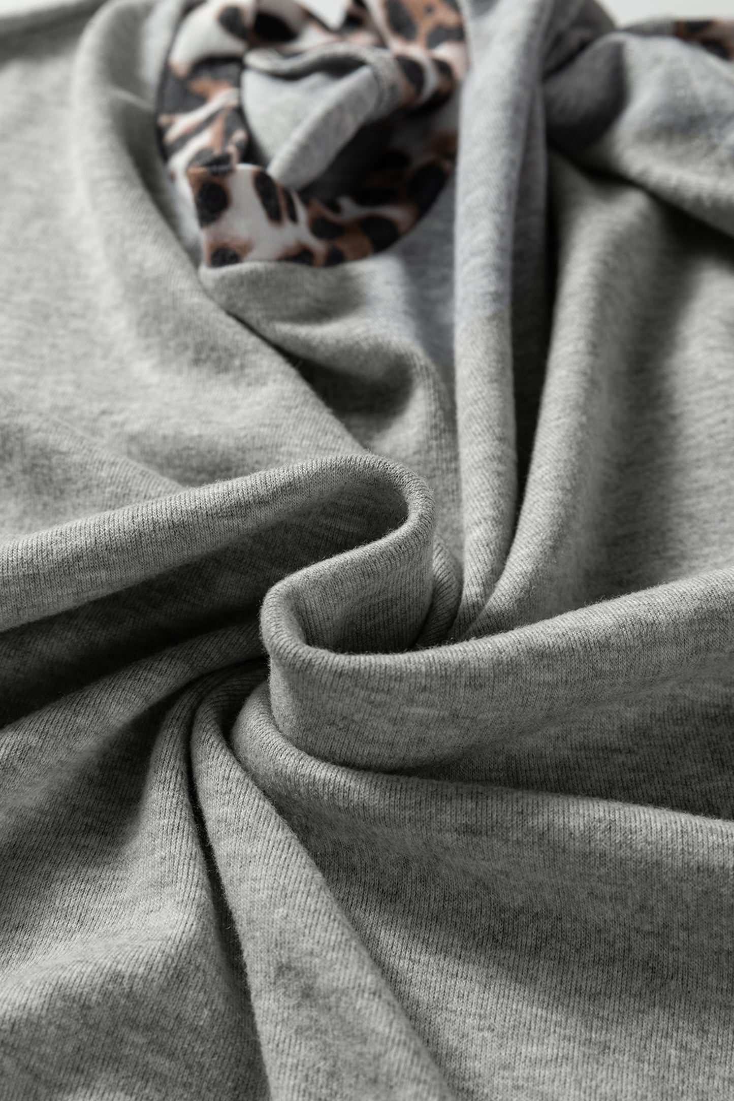 Leopard Patchwork Dolman Sleeve Sweatshirt