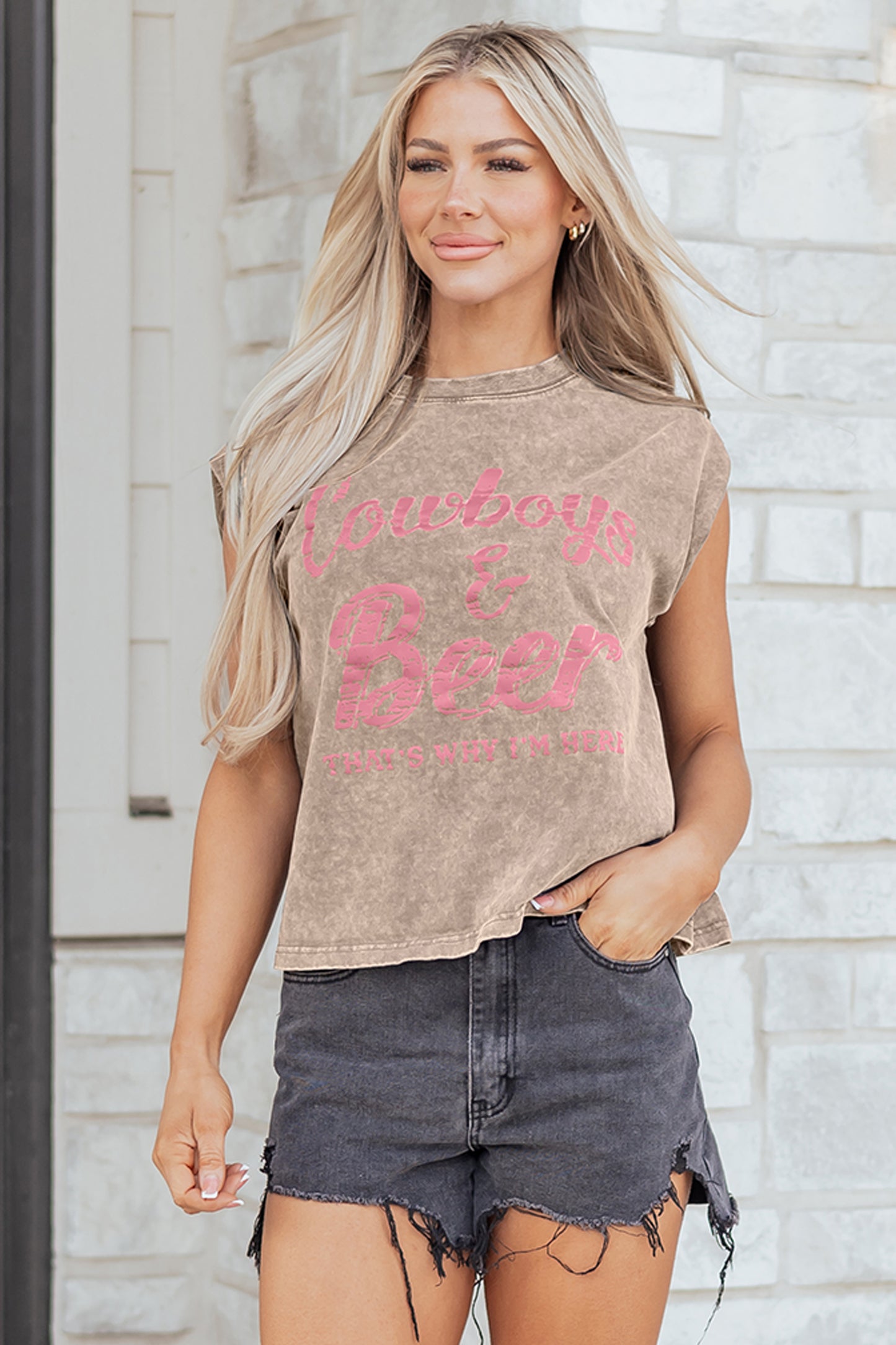 Western Cowgirls Don't Cry Graphic Tank Top