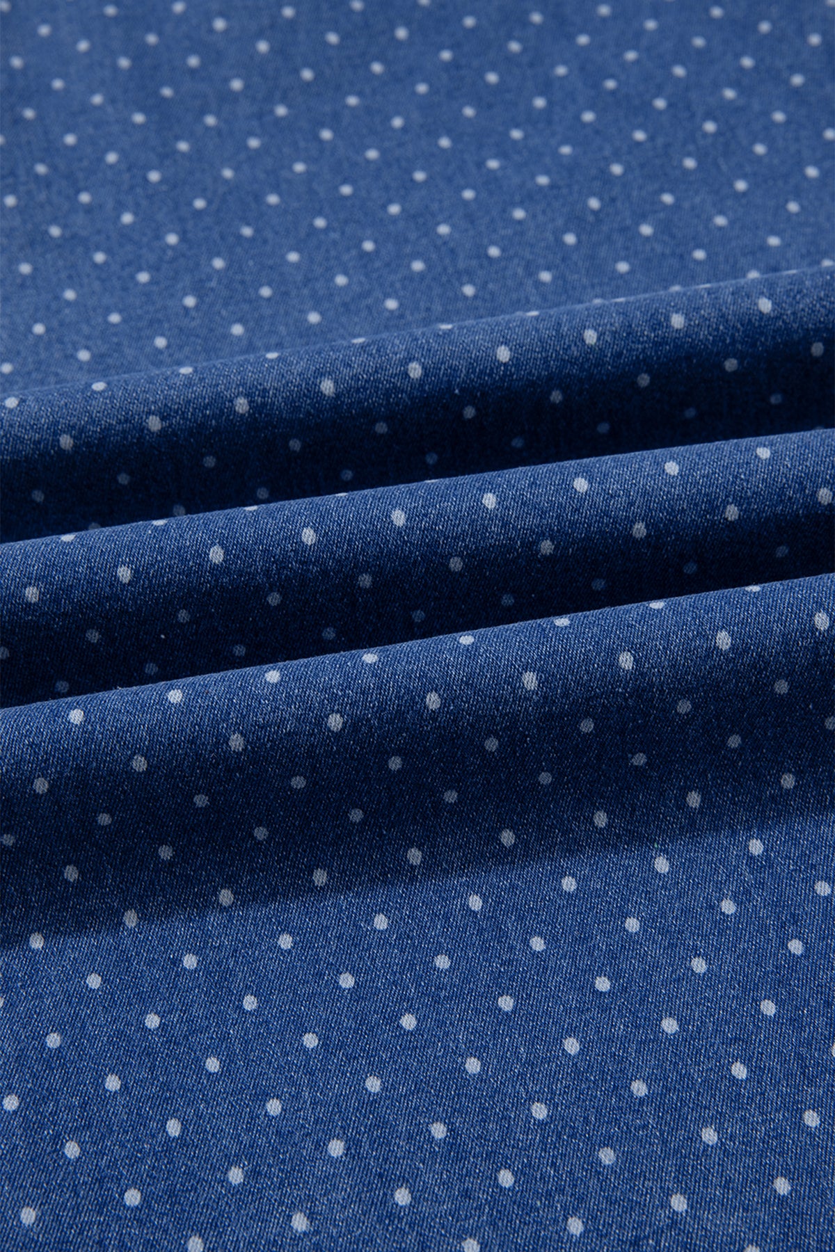 Plus Size Polka Dot Drawstring Wide Leg Jeans