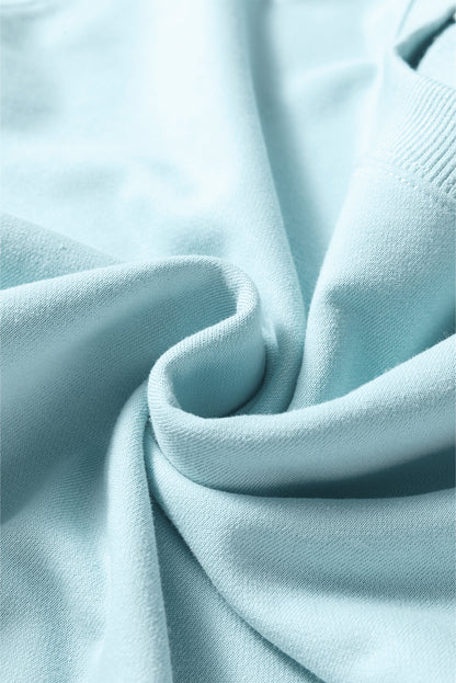 Solid Puff Sleeve Top and Drawstring Pants Set