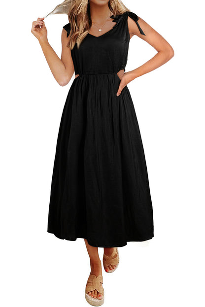 Empire Waist Cut-Out Midi Dress