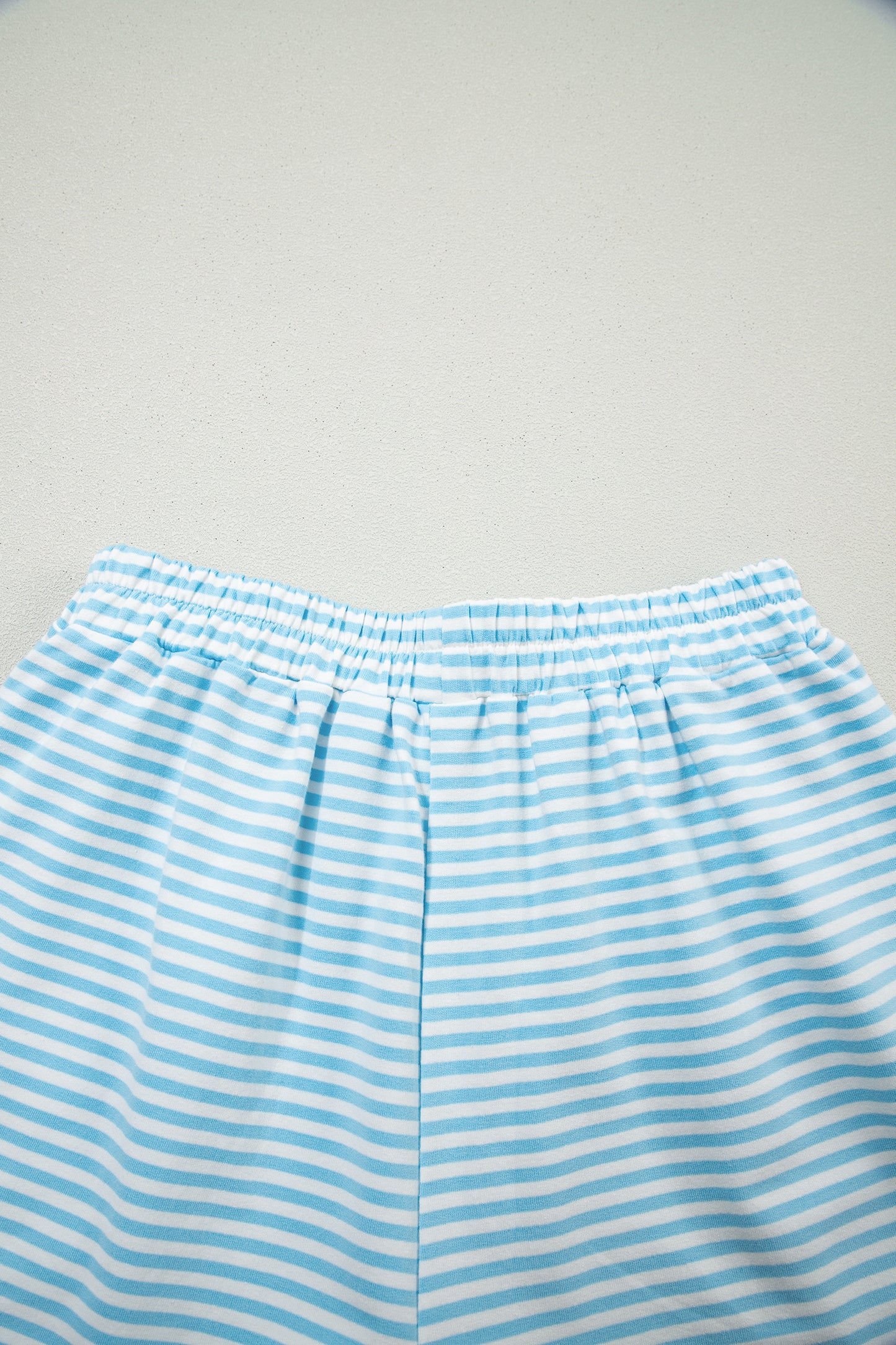 Stripe Oversized Mock Neck Sweatshirt & Shorts Set