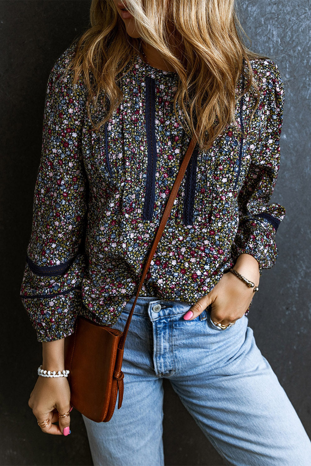 Floral Puff Sleeve Blouse