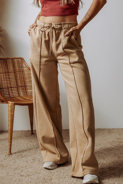 Reverse Seam Wide Leg Pants