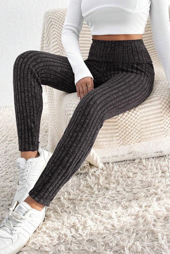 Ribbed Wide Waisted Leggings
