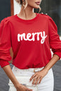 Merry Bishop Sleeve Pullover Top