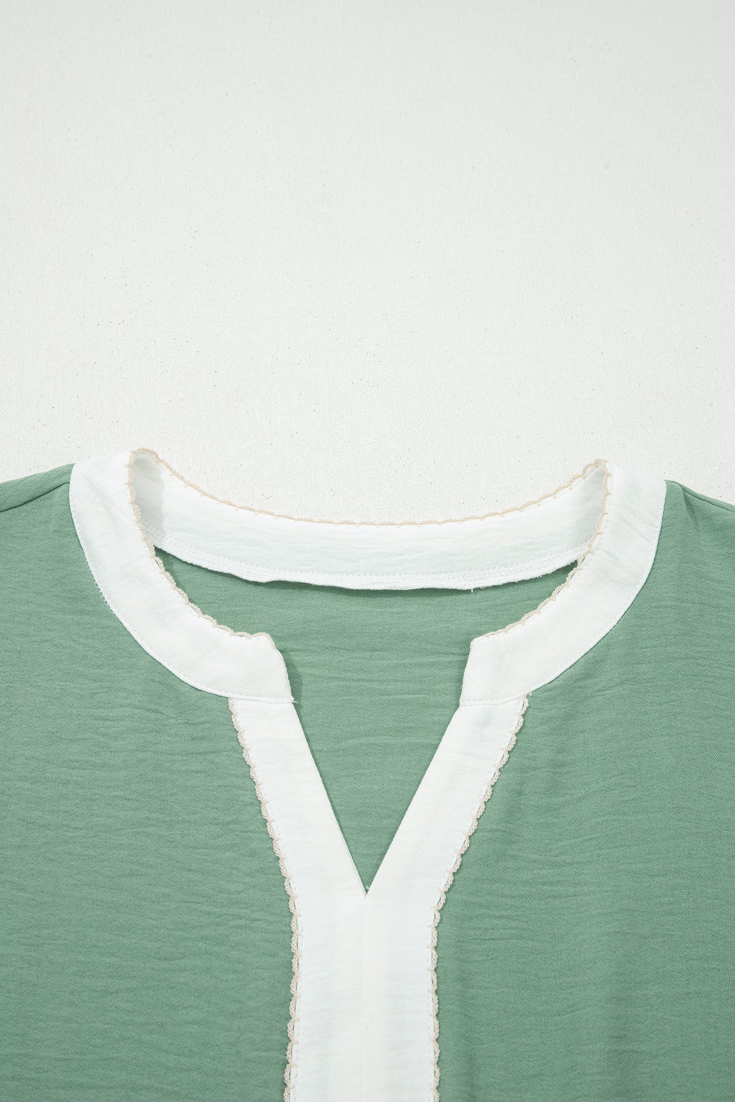 Floral Embroidered V-Neck Puff Sleeve Babydoll Blouse