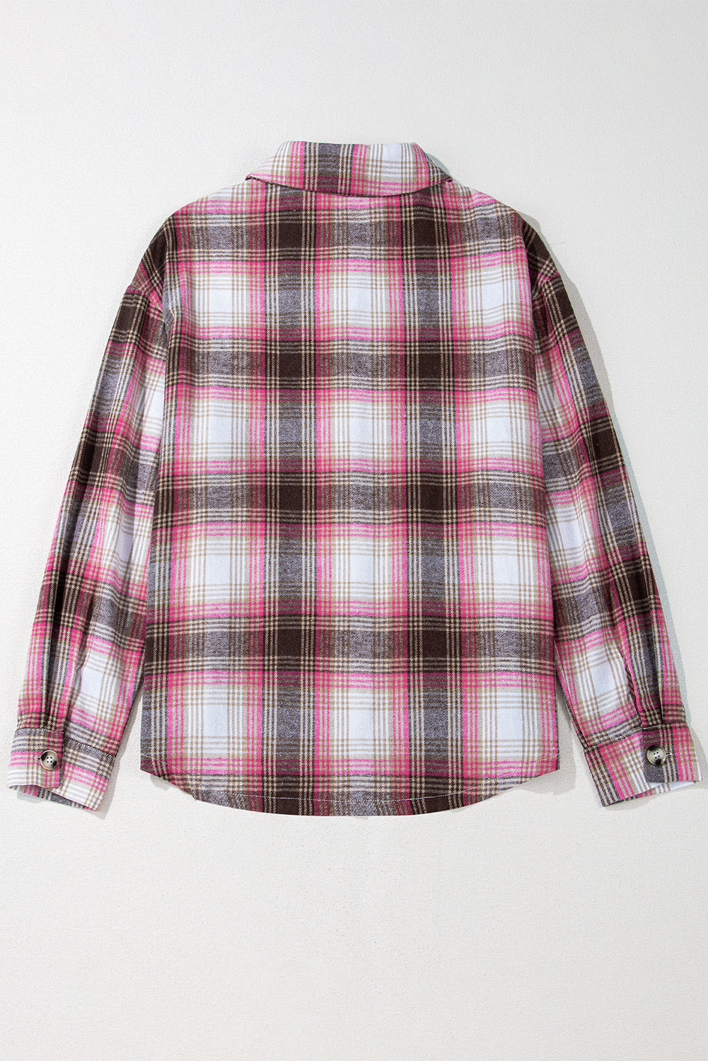 Plaid Flap Pocket Button-Up Shacket