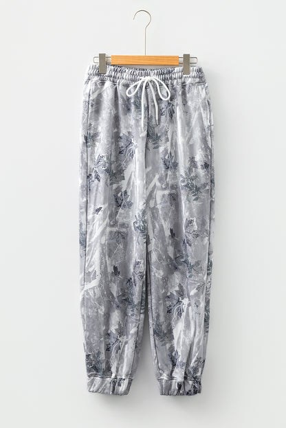 Camo Drawstring Elastic Waist Jogger Pants