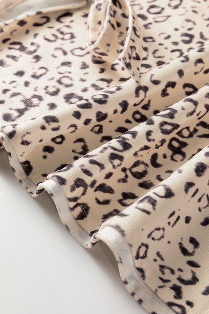 Leopard Side Tie Sleeveless Top