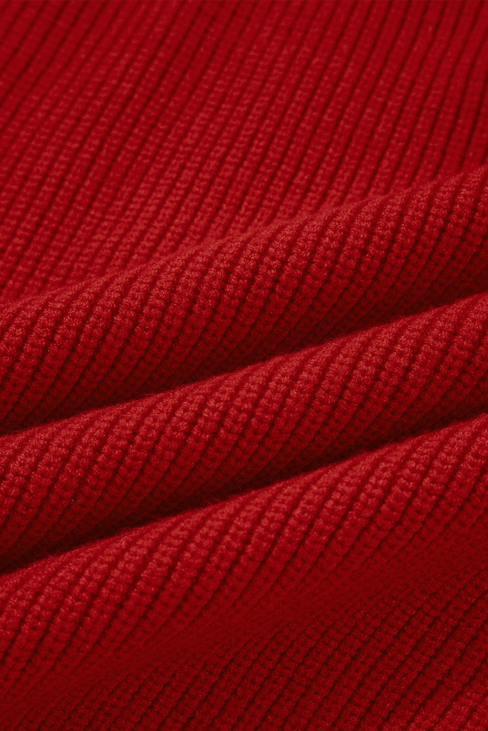 Bow Back Lantern Sleeve V-Neck Sweater