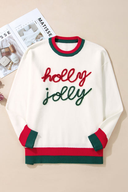 Plus Size Holly Jolly Tinsel Colorblock Sweater