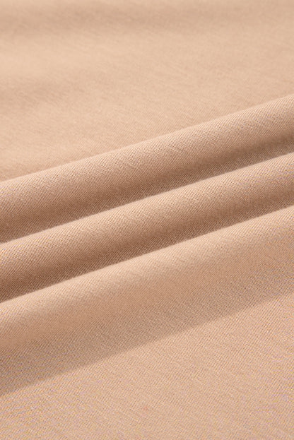 Solid Braided Trim Puff Sleeve Dress