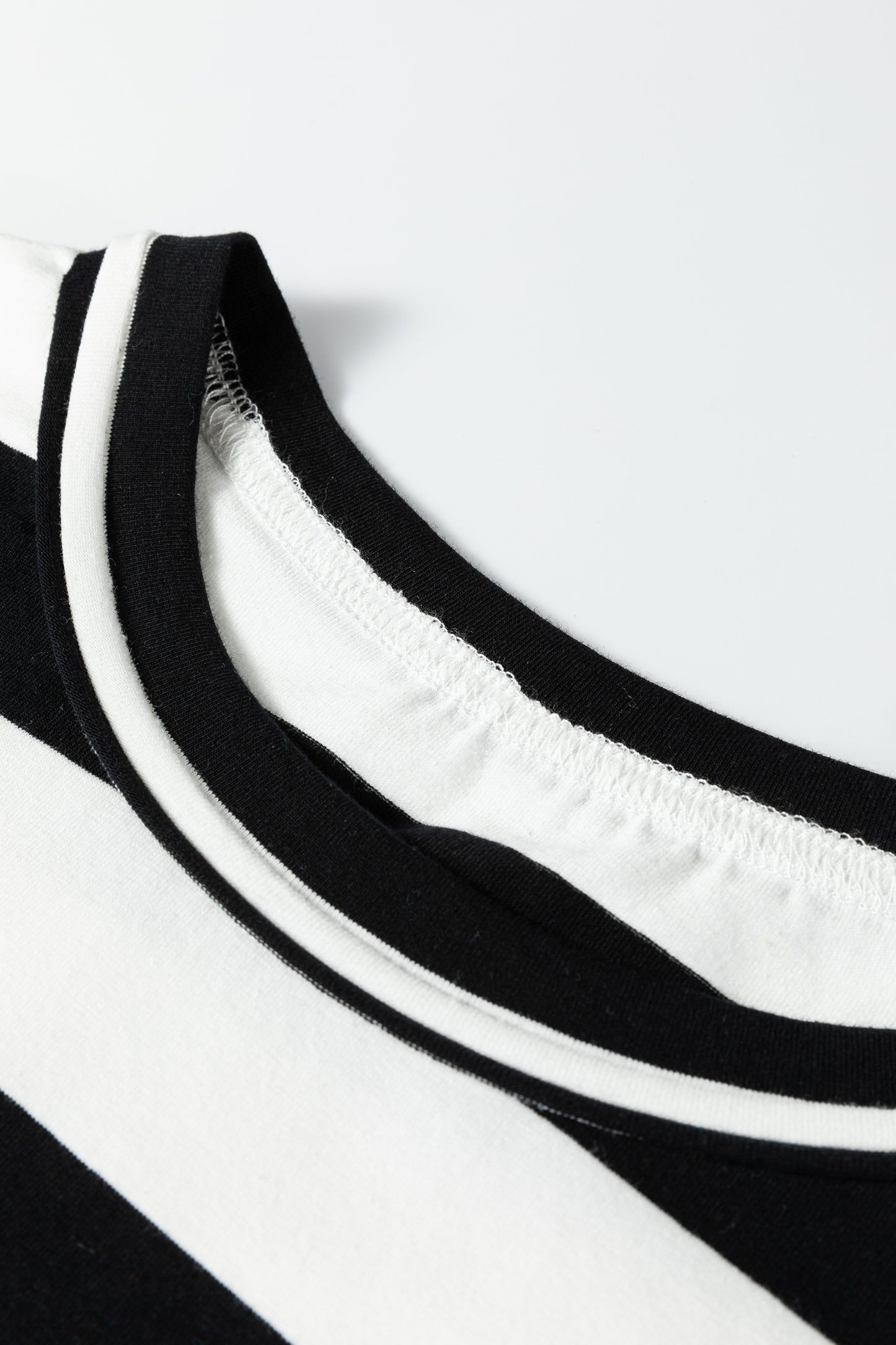 Stripe Floral Patchwork Puff Sleeve Blouse