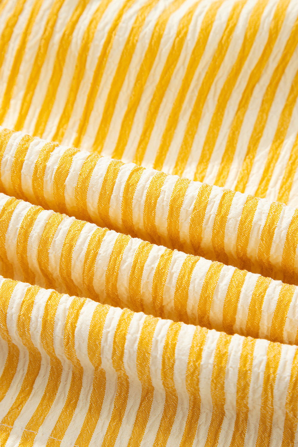 Stripe Tie Shoulder Smocked Wide Leg Romper