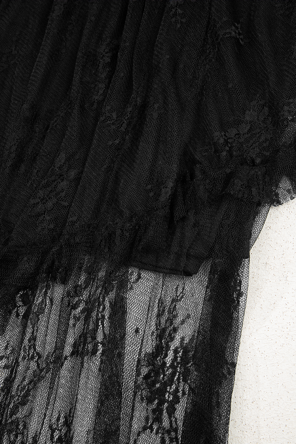 Lace Cascading Tiered High Waist Maxi Skirt