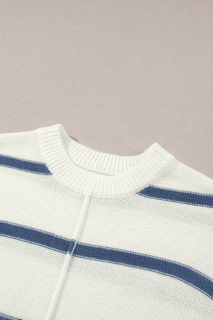 Stripe Batwing Sleeve Sweater Tee