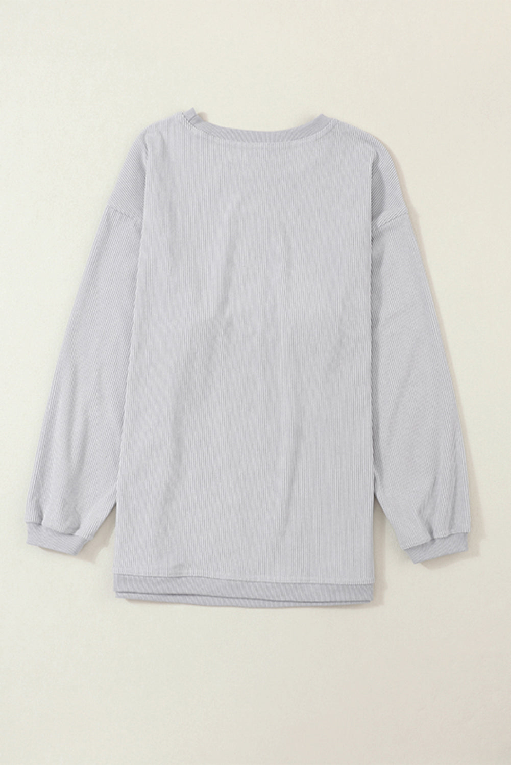 Ribbed Long Sleeve Oversized Sweatshirt