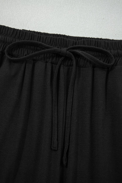 Contrast Trim Hooded Cardigan and Pants Set