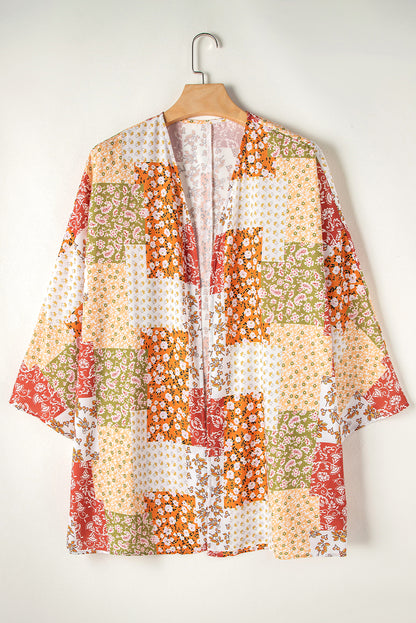 Boho Floral Patchwork Kimono