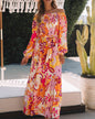 Retro Floral Smocked Maxi Dress