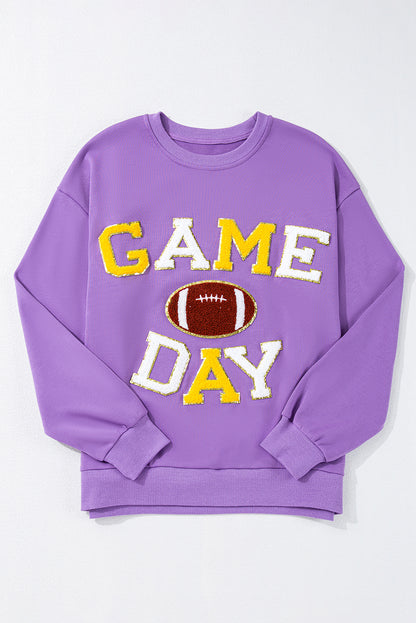 GAME DAY Chenille Embroidered Sweatshirt