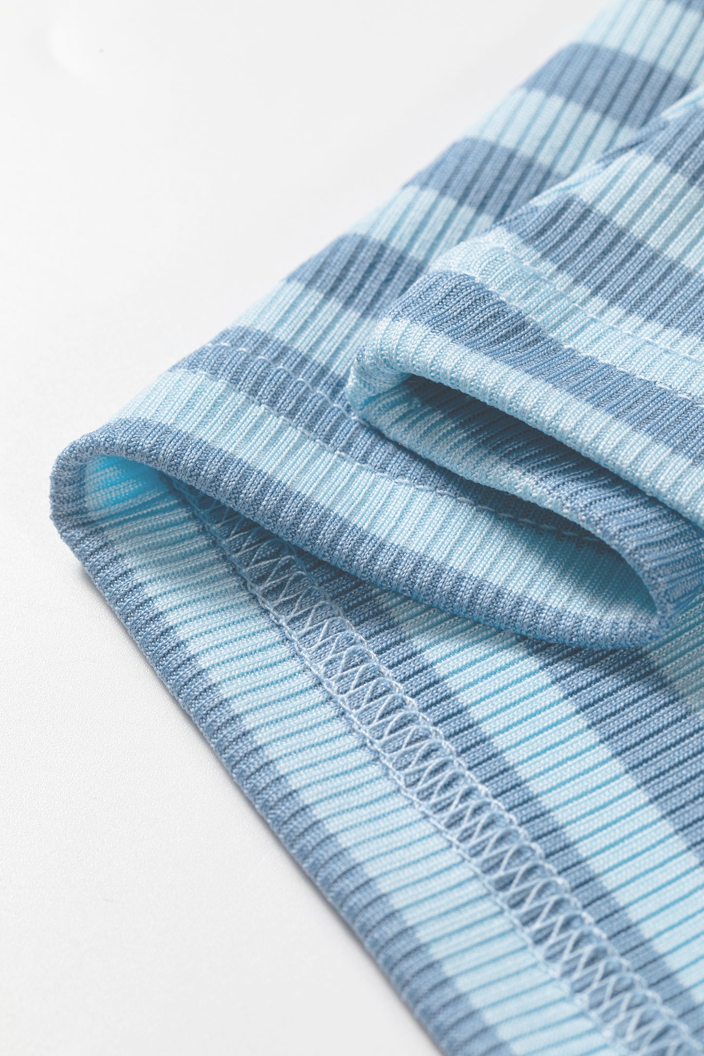 Stripe Ribbed Knit Sleeveless Tank Top
