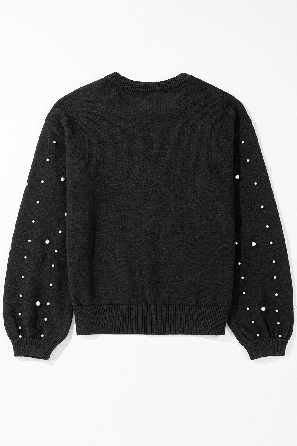 Pearl Embellished Round Neck Sweater