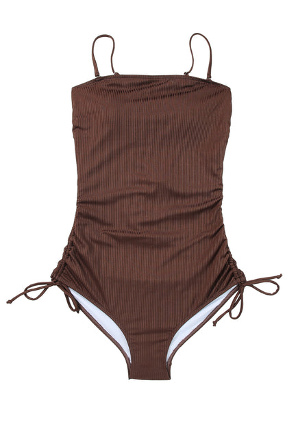 Ribbed Ruched Side One-Piece Swimsuit