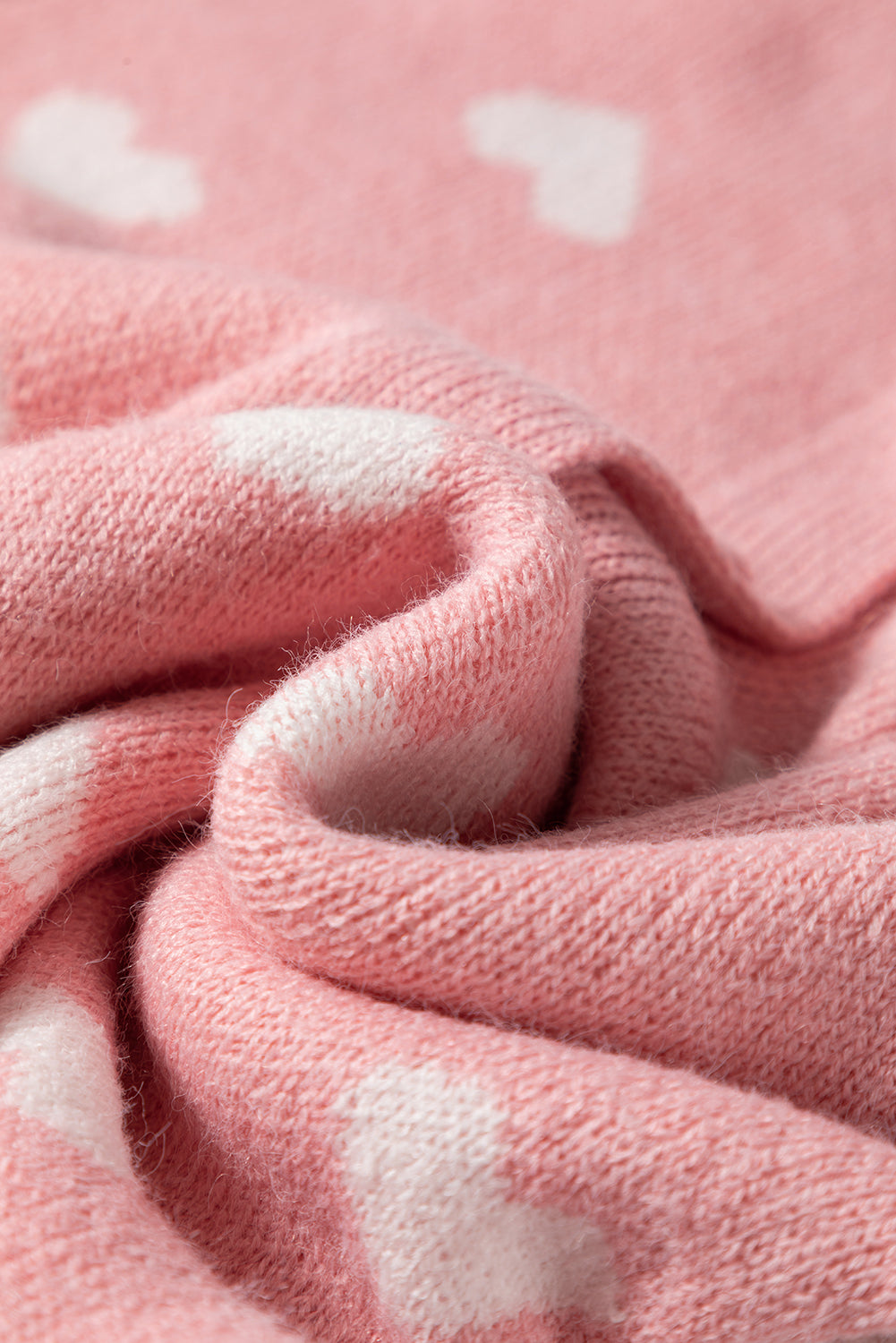 Valentine Heart Button Front Cardigan Sweater