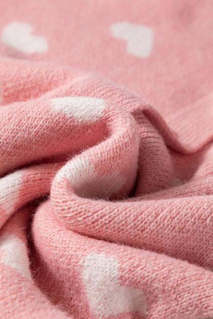 Valentine Heart Button Front Cardigan Sweater