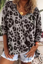 Leopard Long Sleeve V-Neck Top