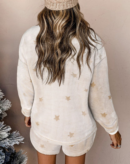 Star Plush Pullover Lounge Set