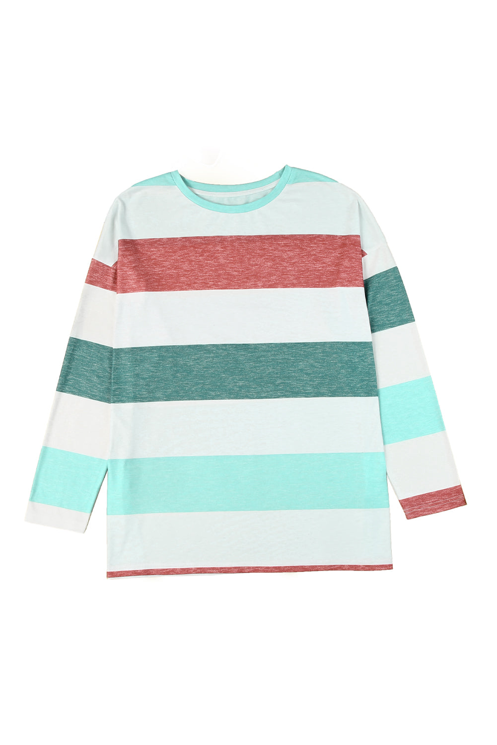 Stripe Colorblock Pullover Top Plus Size