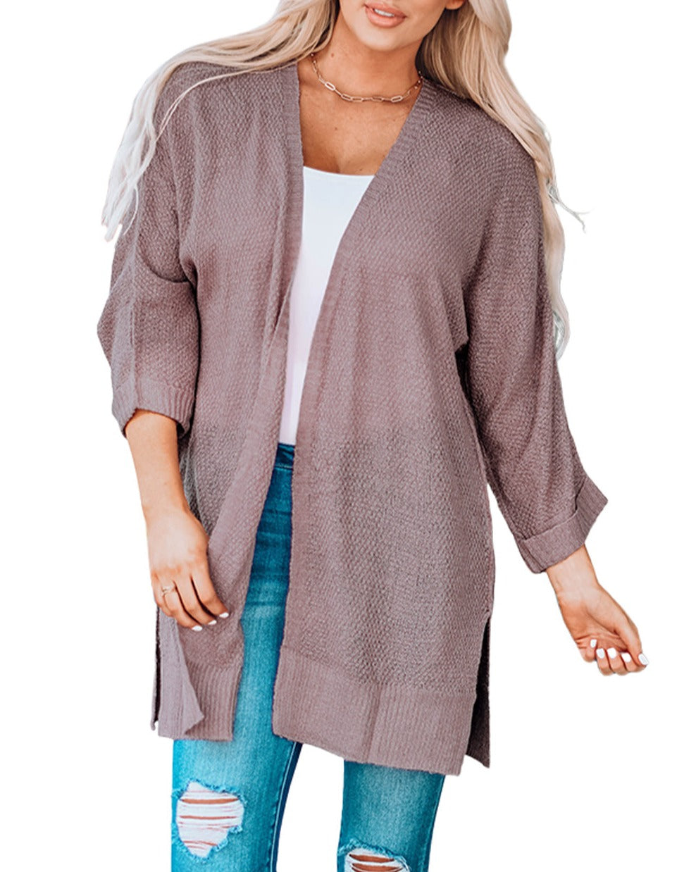 Open Front Dolman Sleeve Cardigan