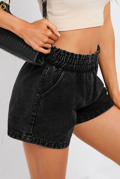 Denim Vintage Wash Pocketed Shorts