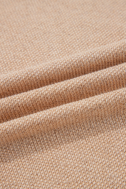 Plus Size Textured Knit Long Sleeve Tunic Top