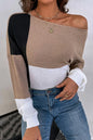 Colorblock Ribbed Long Sleeve Top