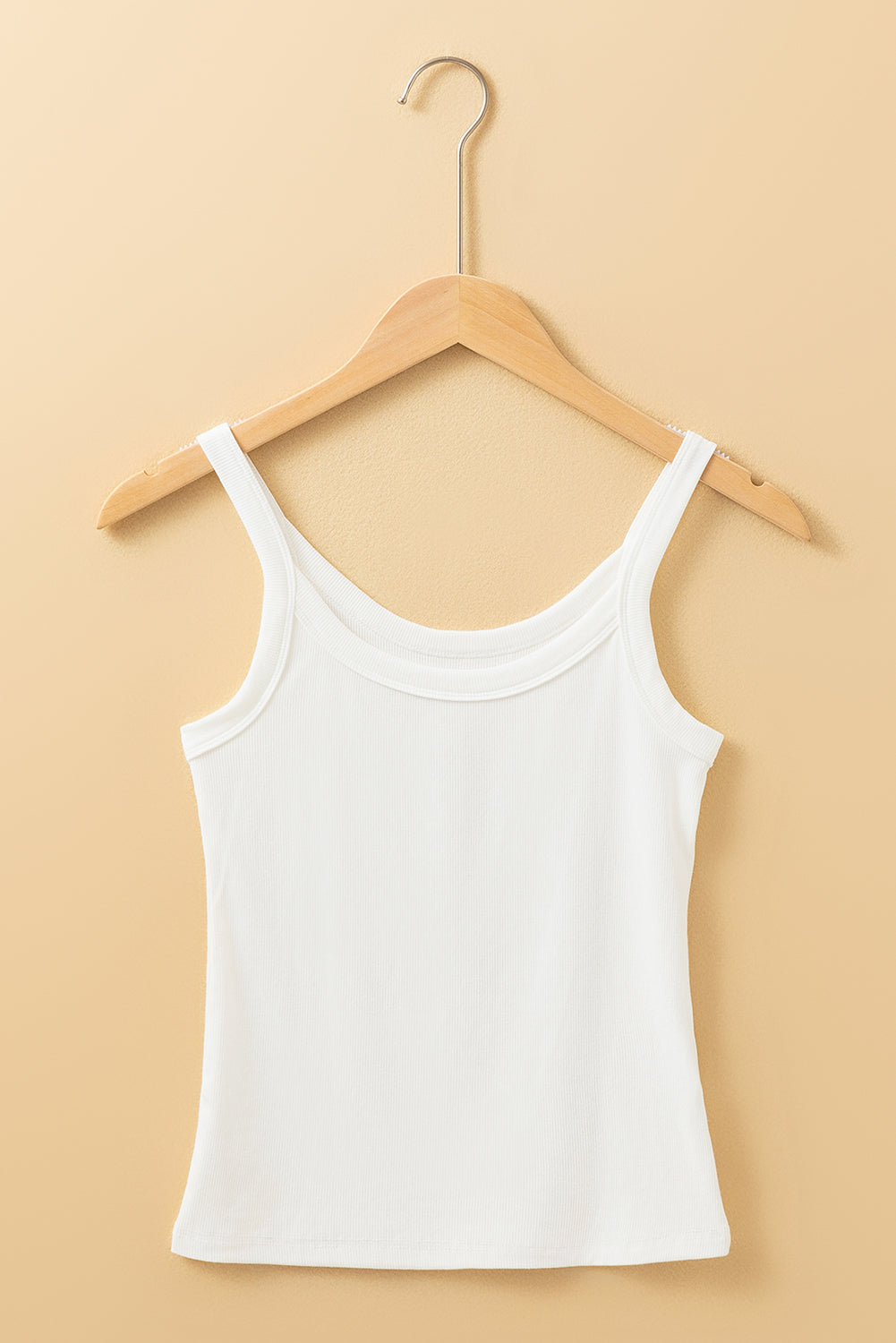 Solid Ribbed Knit Tank Top