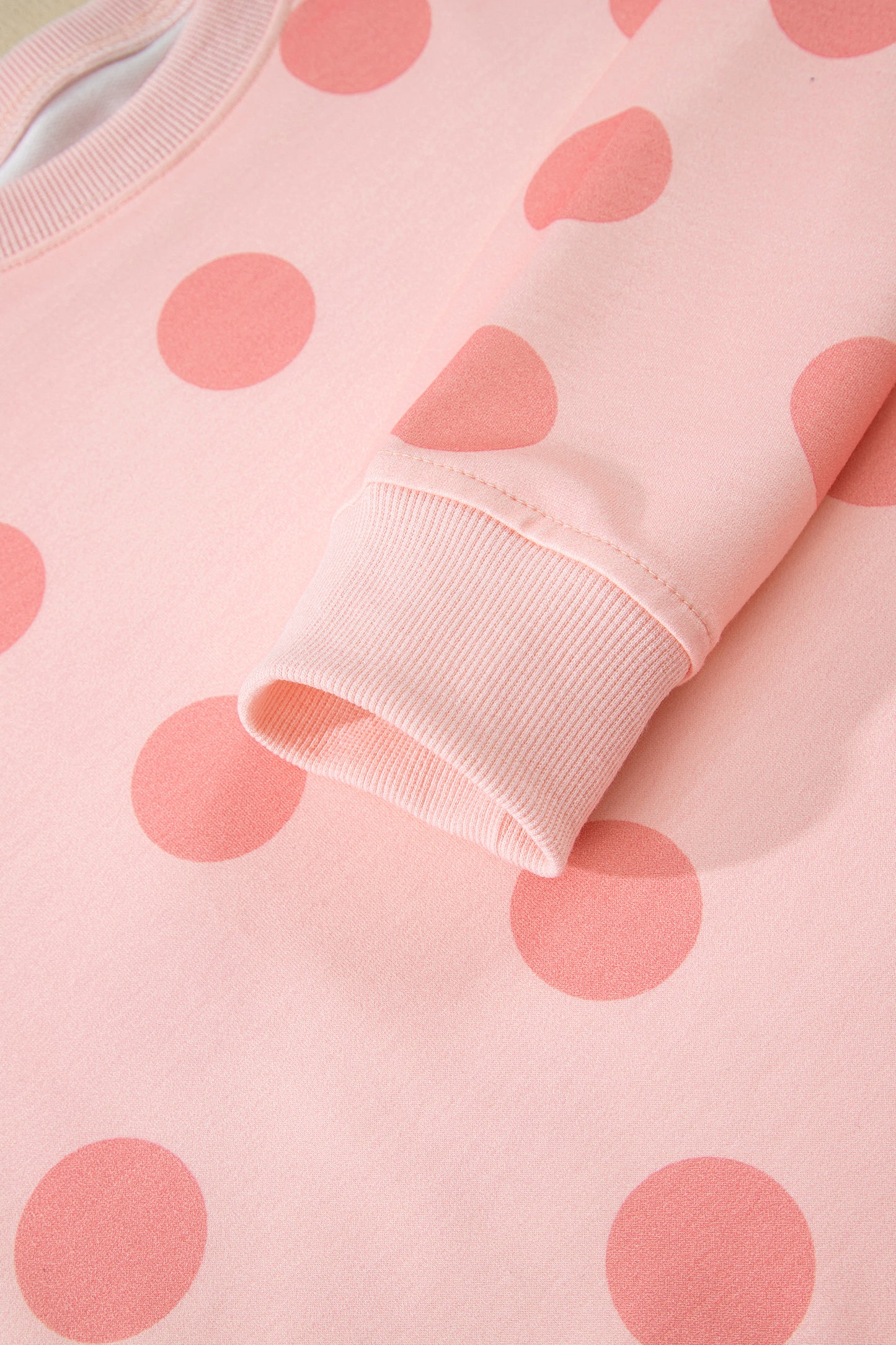 Polka Dot Pullover and Drawstring Shorts Set