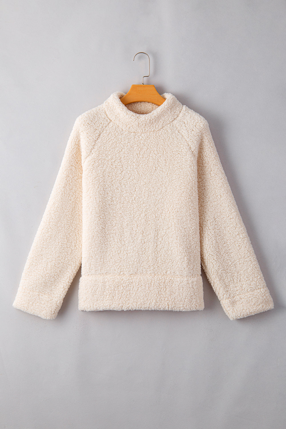 Fleece High Neck Pullover Sweatshirt