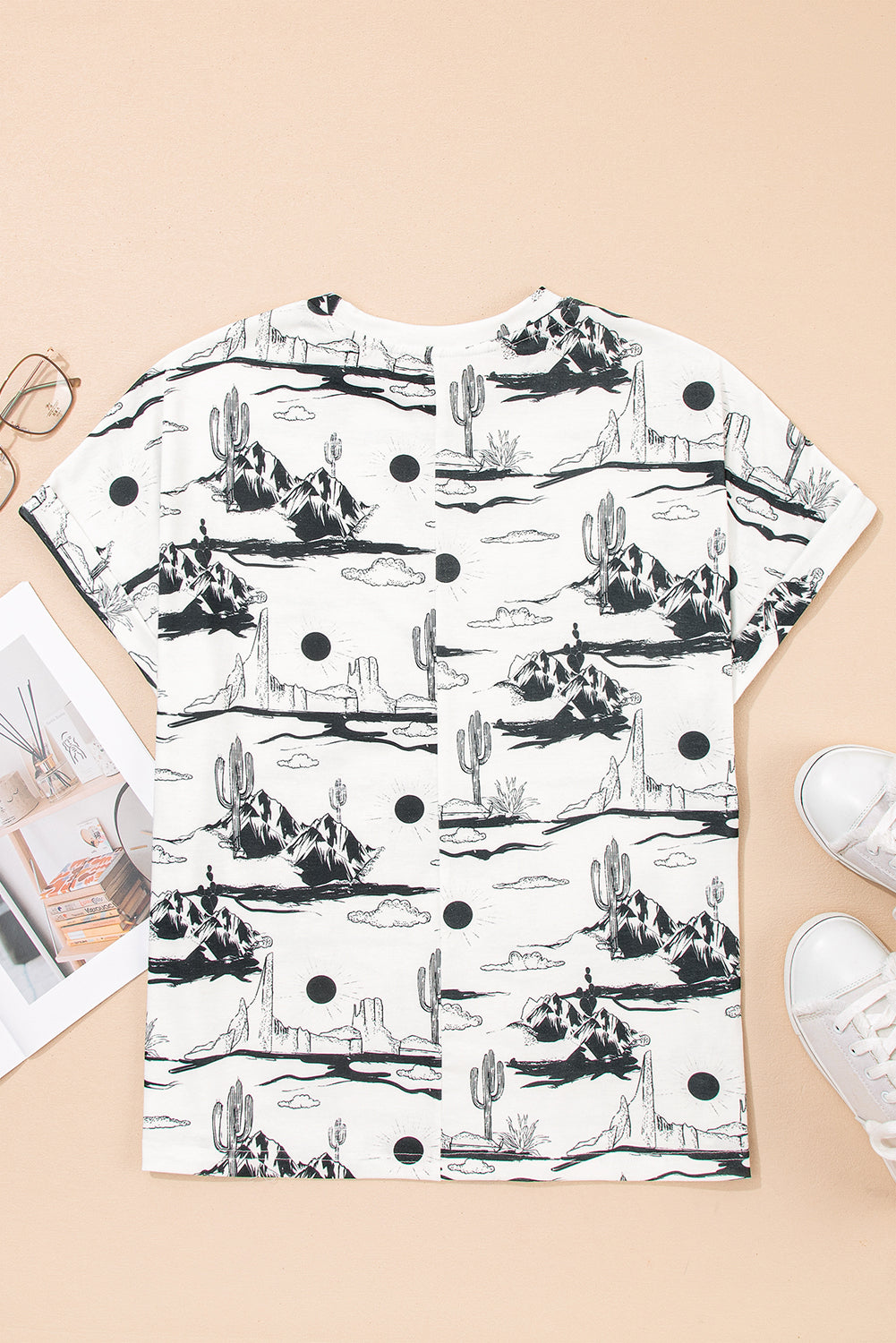 Western Desert Short Sleeve Knit Top