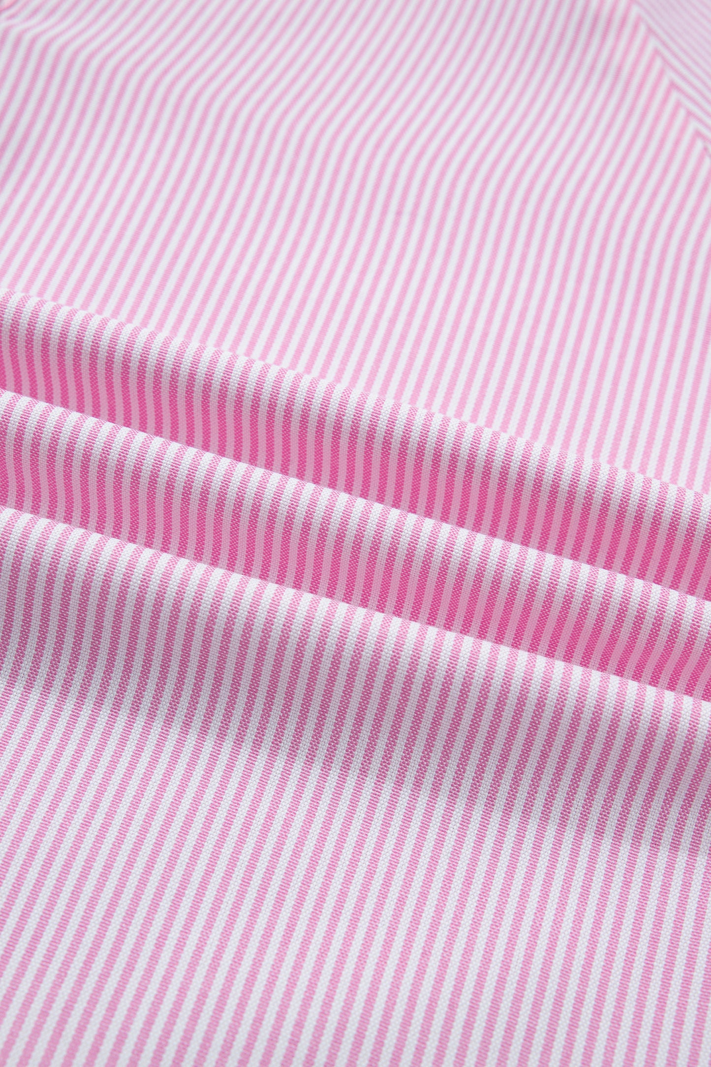 Stripe Tied Short Sleeve Collared Blouse