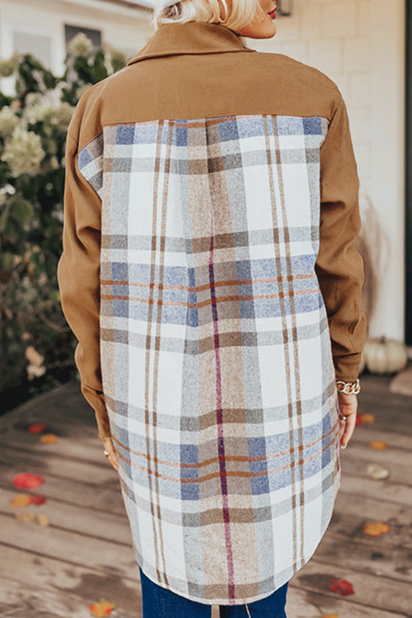 Plaid Long Sleeve Mini Dress