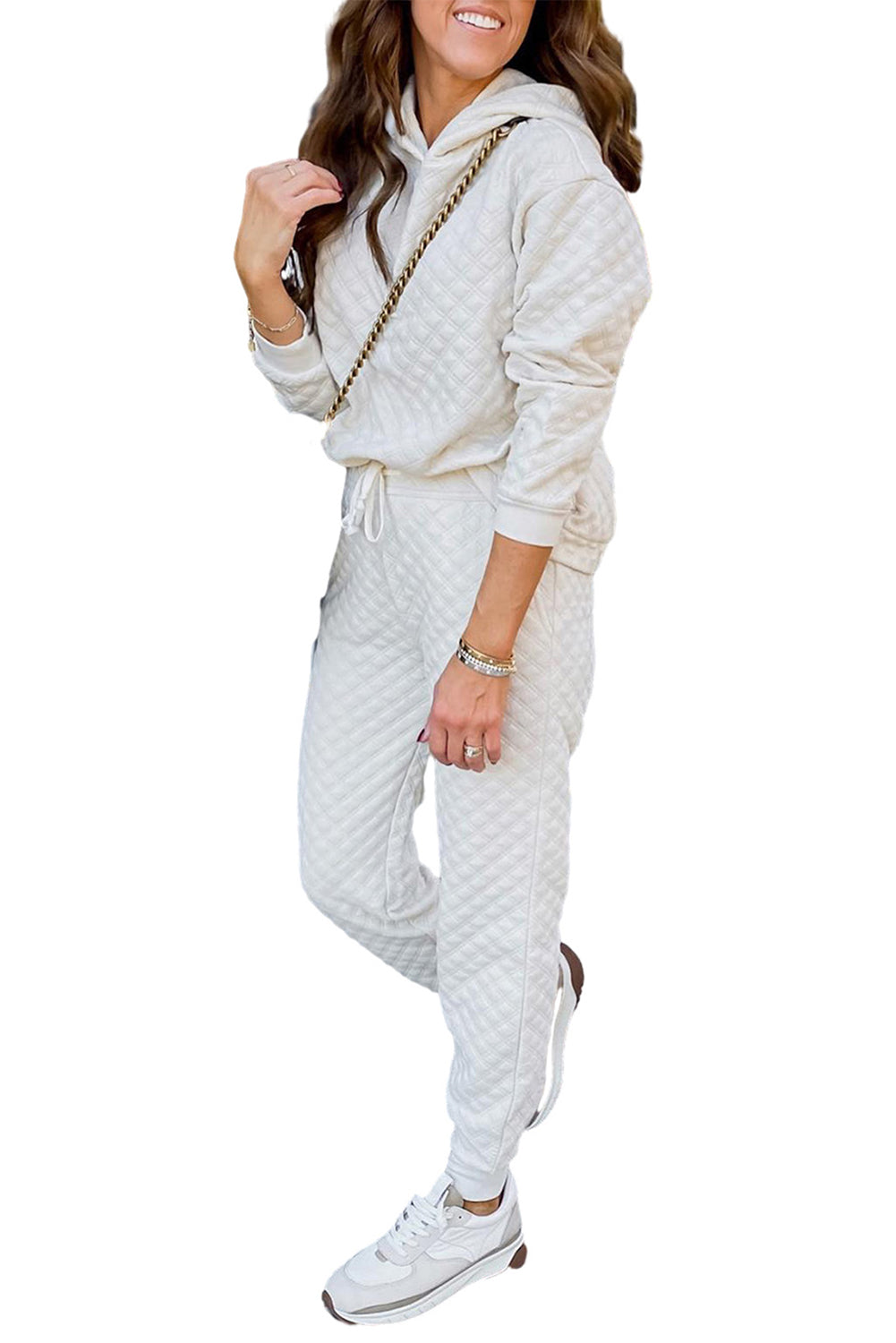 Quilted Hoodie and Sweatpants Set