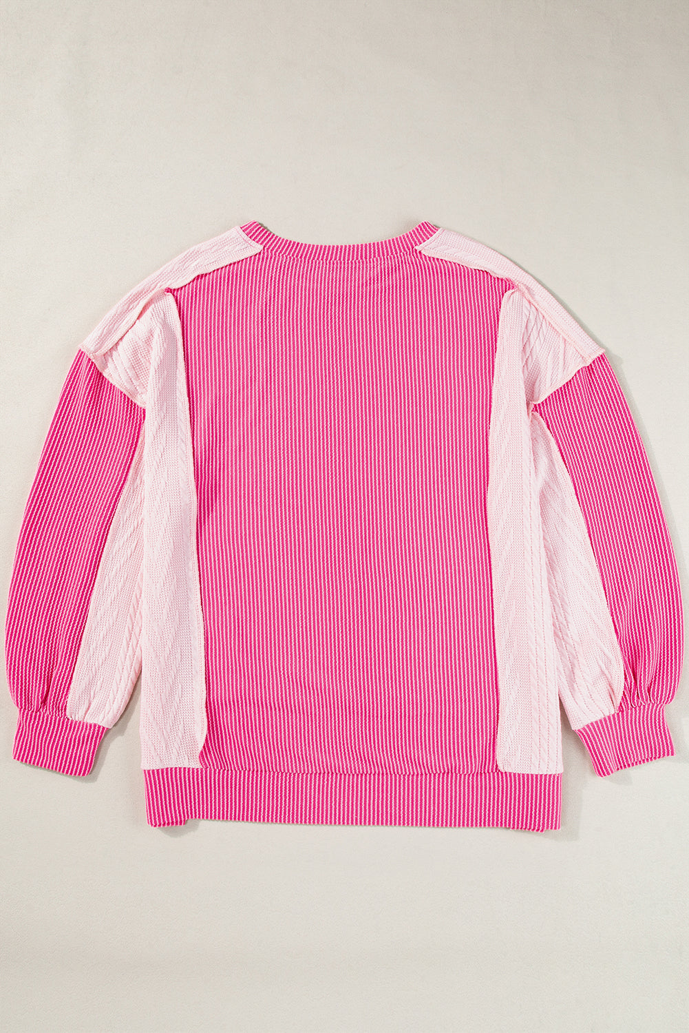 Colorblock Corded Reserve Seam Sweatshirt